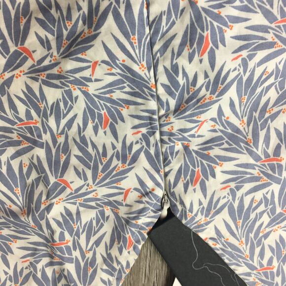 NWT Nightwalker Summer of Lover Romper Floral V Neck Zip 100% Cotton Blue Large - Picture 3 of 10